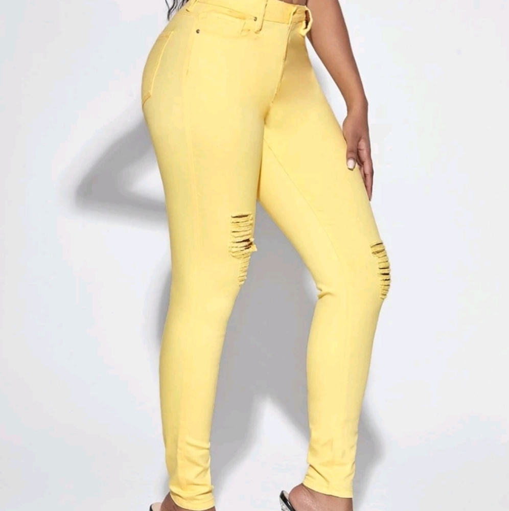 Ripped  cropped skinny jeans